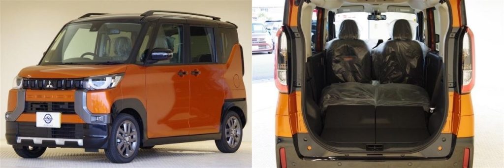 デリカミニの外観と荷室の画像