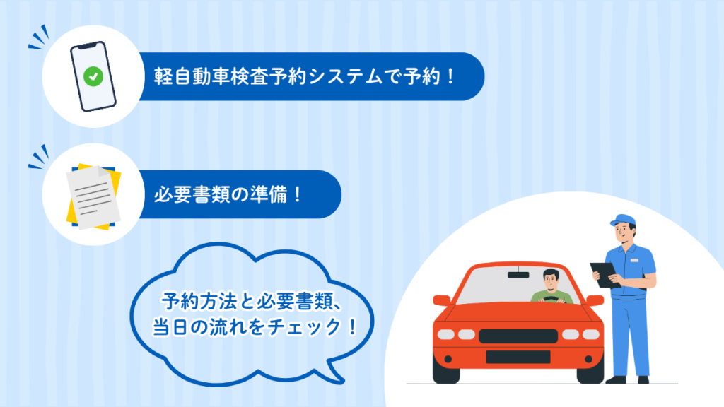 軽自動車検査協会での車検予約方法の挿絵