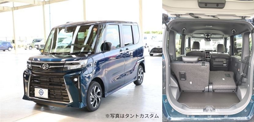 タントカスタムの外観と荷室の画像