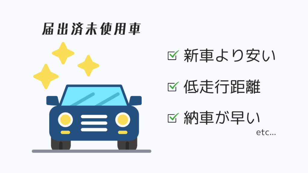届出済未使用車のメリット挿絵